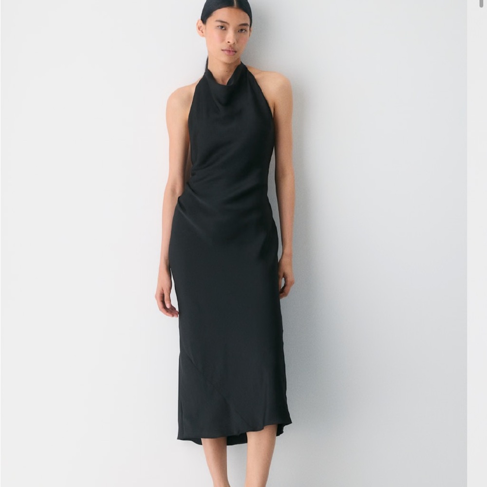 Aritzia | Dresses | Aritzia Audience Satin Dress In Black Size | Poshmark